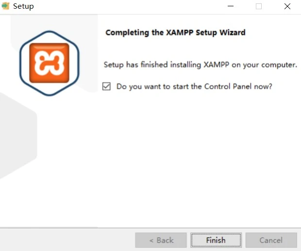完成 XAMPP 安装向导