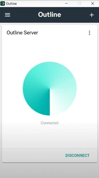 Connect button turned green