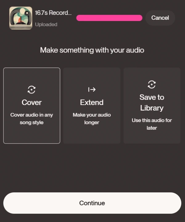Cover audio